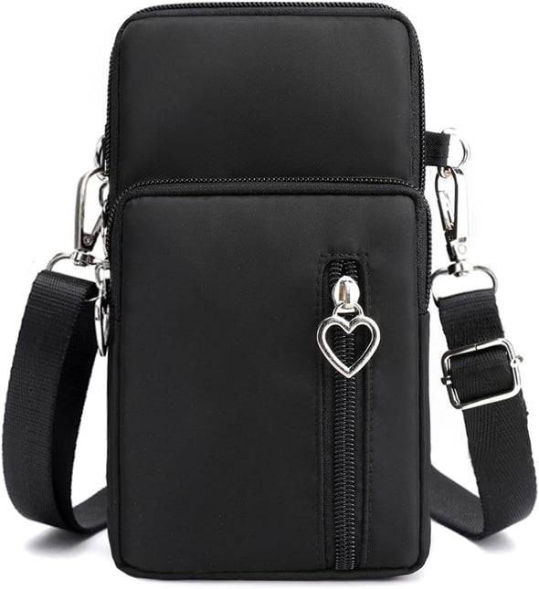 JANKS Small Crossbody Bag for Women - Mini Phone Purses with Crossbody Strap and Wallet - Nylon Arm Bag