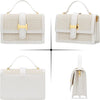 KKXIU Top Handle Straw Crossbody Bags for Women, Summer Straw Purses and Handbags Shoulder Clutch Beach Bag