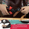 Revolving Punch Plier Kit, XOOL Leather Hole Punch Set for Belts, Watch Bands, Straps, Dog Collars, Saddles, Shoes, Fabric, DIY Home or Craft Projects, Heavy Duty Rotary Puncher, Multi Hole Sizes Make