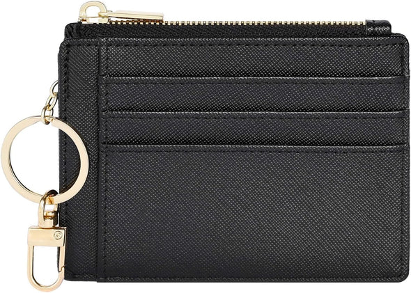Sodsay Card Case Slim Front Pocket Wallet for Women Credit Card Holder with Keychain