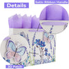 16.5" Extra Large Purple Gift Bag Set with Greeting Card and Tissue Papers (Lavender and 3D Butterfly) for Women'S Birthday Party, Girls' or Kids', Mothers' Day, Wedding, Valentine'S Day