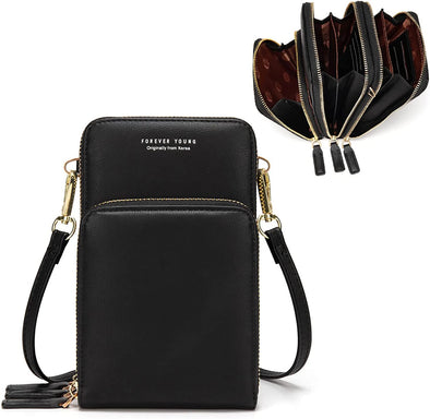 Myfriday Small Crossbody Cell Phone Bag for Women, Mini over Shoulder Handbag Purse with Credit Card Slots