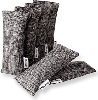 Marsheepy Natural Bamboo Charcoal Bags, Shoe Deodorizer and Odor Remover / Eliminatorr, 100% Smell Remover (60G X 6 PACK)