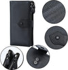 Bveyzi Women Soft Leather RFID Blocking Bifold Slim Wallets Ladies Credit Card Holder Double Zipper Pocket