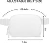 Belt Bag for Women Two-Way Zipper Cross Body Fanny Pack Fashion Waist Packs Everywhere Belt Bag with Adjustable Strap Gifts for Teen Girls Women Men (White)