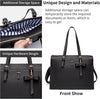 Keyli 4Pc Sets Laptop Bag for Women Large Leather Laptop Briefcase with USB Charging Port Computer Shoulder Tote Bags Purse