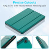 New Amazon Fire HD 8 Tablet Case (12Th/10Th Generation, 2024/2022/2020 Release), Lainergie Slim Light Smart Trifold Stand PU Lether Cover with Auto Wake/Sleep Incompatible with Alcatel TCL, Emerald