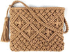 Boho Crossbody Handbag,Handwoven Cotton Rope Shoulder Bag,Summer Beach Clutches Bags for Women,Handmade Purse