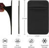 3Pack Adhesive Phone Pocket,Cell Phone Stick on Card Wallet,Credit Cards/Id Card Holder(Double Secure) with Self Sticker for Back of Iphone,Android and All Smartphones. (Black)