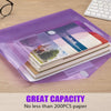 Sooez 10 Pack Plastic Envelopes Poly Envelopes, Clear Document Folders File Folders US Letter A4 Size File Folder with Label Pocket, Teacher School Office Supplies Organization Storage, Assorted Color