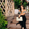 Top Handle Clutch Handbags for Women, Evening Handbag Shoulder Crossbody Purse with Gold Chain