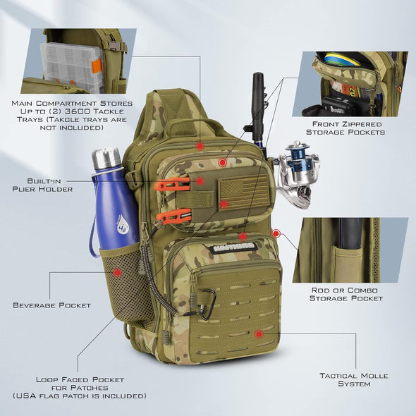 KastKing Tactical Sling Fishing Backpack – Kinzd