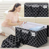 Homehacks Heavy Duty Moving Bags with Tag Pockets, Collapsible Storage Totes for Moving, Camping & Travel -Foldable Packing Boxes, Zipper Handles, Black（6 Packs, 88L）