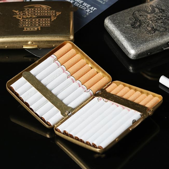cigarette cases metal RWXCOW 16-Slot Brass Cigarette Case – Kinzd cigarette cases metal RWXCOW 16-Slot Brass Cigarette Case – Kinzd