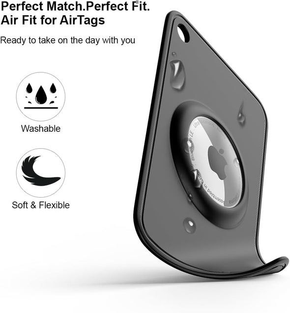 2-Pack Airtag Wallet Holder - Silicone Slim Card Holder for Apple Airtag - Ultra-Thin Cardholder for Purses, Handbags, Backpack Wallets & Clutch Bags