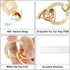 Microfiber Leather Wristlet Keychain,Wrist Keychain Car Key Chain with 5 Key Ring and Anti-Lost D Ring