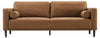 HIFIT Faux Leather Sofa with Upholstered Cushions & Pillows 3 Seat for Living Room Apartment Office, Brown 79”