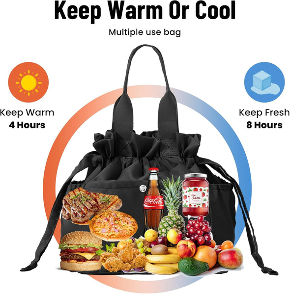 MAMONA Lunch Bag Women – Reusable Insulated Lunch Bag Stain-Resistant, Large Capacity Lunch Box for Women Perfect for Office Picnic Hiking