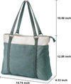 Women'S Work Bag with Laptop Compartment Zipper Pockets Teacher Totes Purse