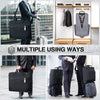 RAINSMORE Garment Bags for Travel Carry on Garment Bag for Hanging Clothes, Suit Bag for Business Trips with Shoes Bag & Shoulder Strap, Waterproof Foldable Suit Luggage Bag for Men Women, Black