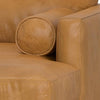 SIMPLIHOME Morrison Mid Century Genuine Leather Sectional Sofa, Sienna Full Grain Leather