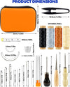 PLANTIONAL Leather Repair Sewing Kit: 31Pcs Leather Working Tools with Pro Waxed Thread, Large Eye Hand Sewing Needles, 3 Versatile Awl, Heavy Duty Sewing Kit for Car, Upholstery, Vinyl, Canvas 02