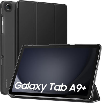 Moko Case for Galaxy Tab A9+/A9 plus 11 Inch 2023, Slim Stand Protective Smart Cover with Hard PC Translucent Back Shell for Tab A9 plus Tablet (SM-X210/X216/X218), Auto Wake/Sleep, Black