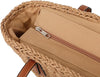 Women'S Straw Shoulder Bag Large Rattan Woven Totes Summer Travel Beach Handbag Handmade Top Handle Purse