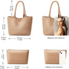 Woven Tote Bag Womens Purse: Vegan Leather Shoulder Handbags - Fashion Summer Beach Tote Bags - Large Travel Totes