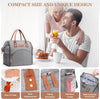LOKASS Insulated Lunch Bag for Women & Men - Reusable 10 L Lunch Box for Women - Leakproof Tote Cooler Bag for Adults Work, Beach, Travel, Picnic (Grey)