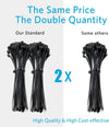 Zip Ties 4 Inch (200 Pack), Small Zip Ties with 18 Lb Tensile Strength, Black, by Tantti Supply