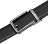 Founders & C Men'S Leather Ratchet Comfort Click Belt Dress with Slide Buckle -Adjustable Trim to Fit