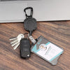 AIDSOTOU Badge Holder Retractable Clip Heavy Duty Badge Reel Retractable Keychain ID Badge Holder with Breakaway Lanyard ID Card Holder Cool Tactical Keychains
