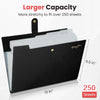 Sooez Expanding File Folder, Letter Size Accordion File Organizer, 5 Pocket Folders for Documents, Portable Filling Products for School Office Supplies, Black