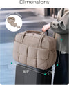 BAGSMART Gym Bag for Women, 29L Puffer Travel Duffle Bag for Travel with Laptop Compartment, Weekender Bags for Women, Carry on Duffel Bag Personal Item Bag, Camel