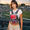MAY TREE Clear Backpack for Stadium Events, 12X11X5 Inches Small Clear Backpack for Concert Festival Sports Outdoor - Black
