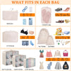 8 Set Packing Cubes for Suitcases, Kingdalux Travel Luggage Packing Organizers with Laundry Bag, Compression Storage Shoe Bag, Clothing Underwear Bag, for Man & Women