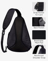 WATERFLY Sling Bag Crossbody Backpack: over Shoulder Daypack Casual Cross Chest Side Pack