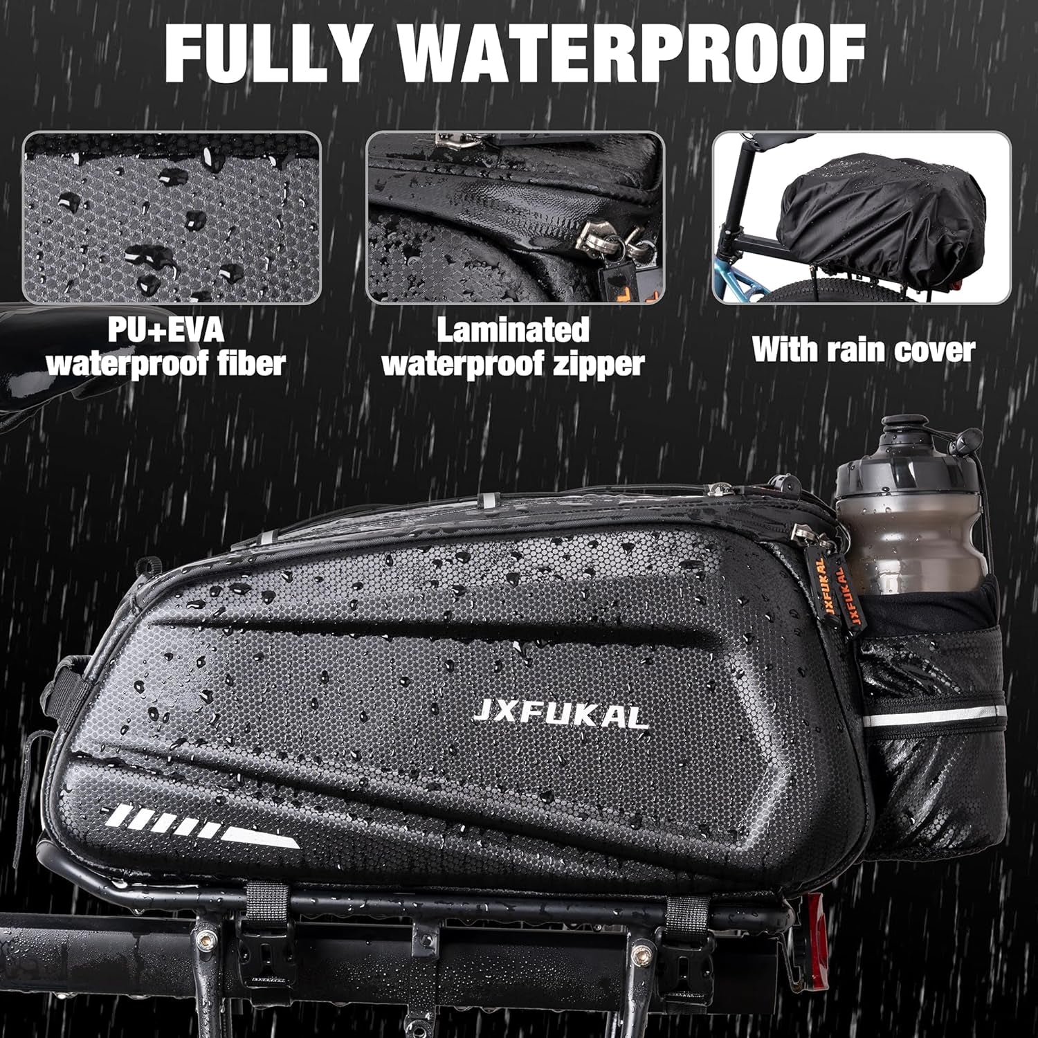 JXFUKAL Hard Shell Bike Trunk Bags – Kinzd