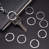 KINGFOREST 100-Pack 1 Inch Metal Key Rings (25Mm) - Silver Split Keychain Rings for Keys, DIY Crafts, Home, Car & Office Accessories - Durable Nickel Flat Keyrings Bulk