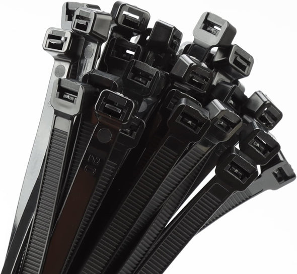 18 Inch Black Zip Ties Heavy Duty 100 PACK, 200 LBS Ultra Exclusive Strong Plastic Wire Ties, Large Cable Ties Extra Long Tie Wraps, Indoor and Outdoor UV Resistant