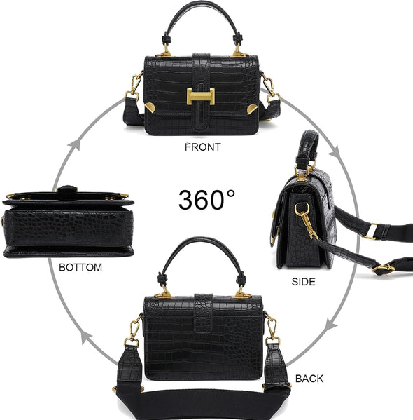 LL LOPPOP Women'S Small Classy Crossbody Purse Top Handle Handbags Leather Satchel Bags for Women
