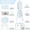 8 Set Packing Cubes for Travel, Luggage Packing Organizers Accessories Large Toiletries Bag for Clothes Shoes Cosmetics (Blue Flower)
