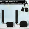 Keychain Wallet Wristlet Wallets for Women Mini Zip Dual Pouch Wristlet
