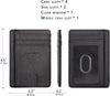 TOURSUIT Travel Minimalist Slim Front Pocket Wallet for Men Women, RFID Blocking Credit Card Holder Case (Cross Black)