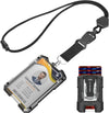 Oaridey Carbon Fiber Badge Holder with Lanyard, Heavy Duty Lanyard with Safety Breakaway Buckle for ID Card/Badge Holder