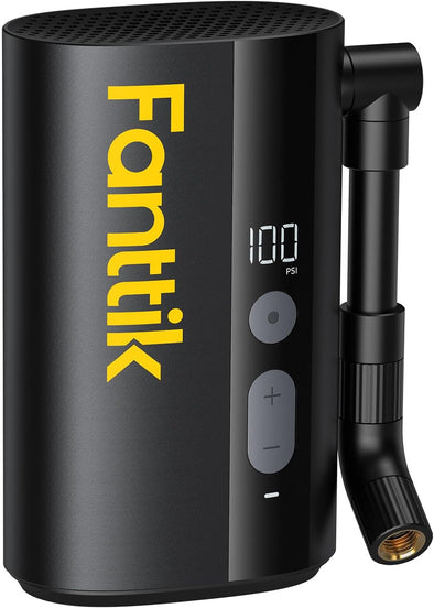 Fanttik X9 Ace Mini Bike Pump, 32S Fast Inflate Bike Pump with Gauge, 150PSI Electric Air Pump with Presta and Schrader Valve, Suitable for Mountain Bike, Road Bike, Electric Bike