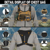 Outdoor Sports Chest Bag for Men, Chest Vest Holster Fits Most Pistols, EDC Travel Chest Pack for Running, Hiking
