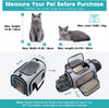 Siivton 4 Sides Expandable Pet Carrier, Airline Approved Soft-Sided Dog Cat Carrier Bag with Fleece Pad for Cats, Puppy and Small Animals (4 Extension Gray_Blue, L:18.0" L X 11.0" W X 11.0" H)