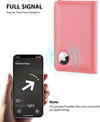 Stouchi Airtag Passport Holder, Cute Passport Holder with Airtag Slot, RFID Passport Wallet Cover for Women, Family Leather Passport Protector Case, Anti-Lost Travel Essentials, Pink